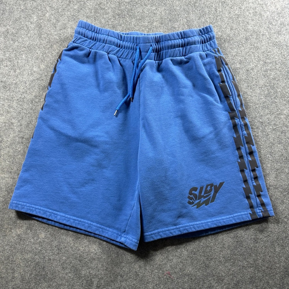 Sole Boy Sweat Shorts Men Medium Blue Lightning Bolt Graphic Streetwear